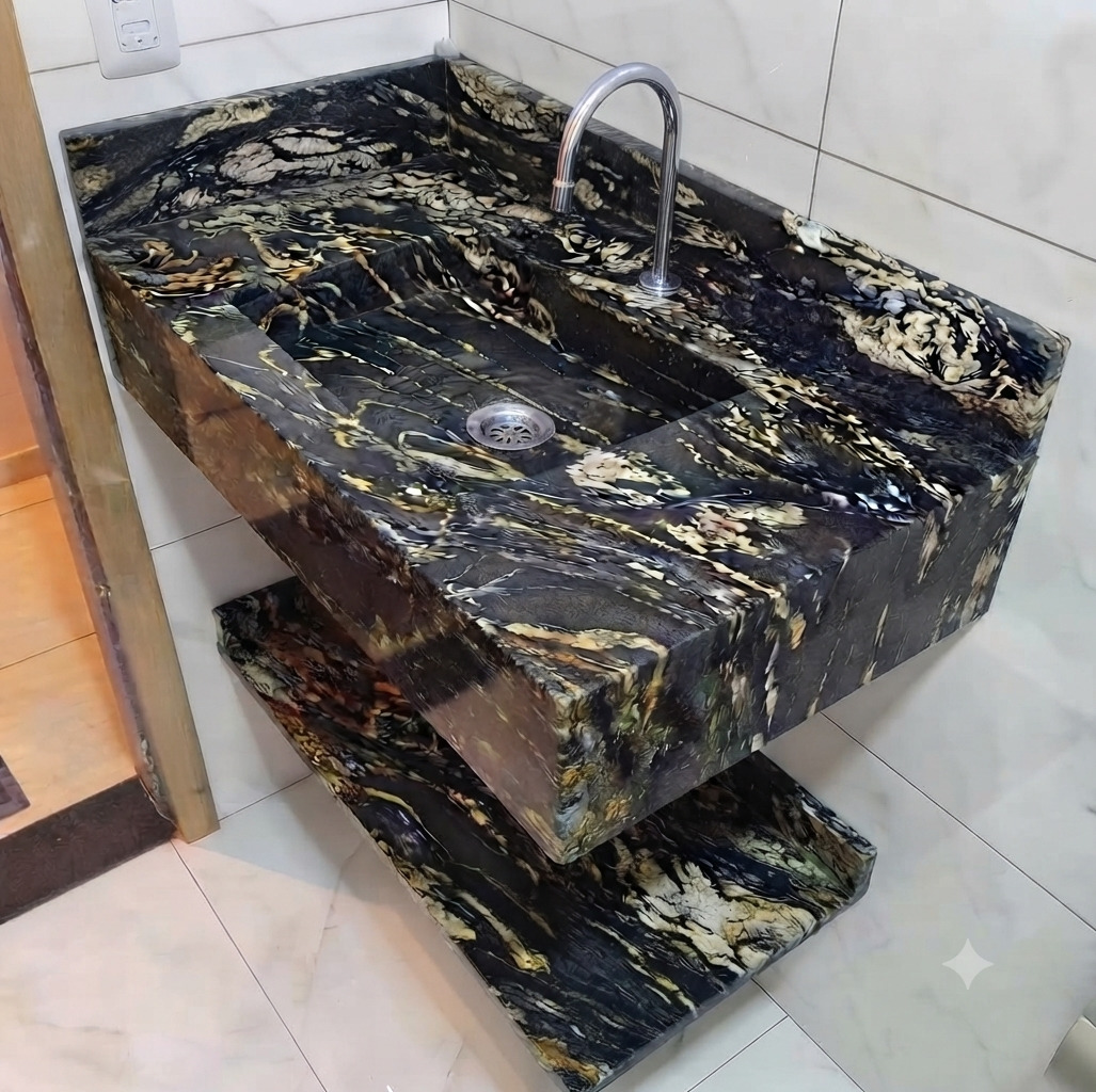 Bathroom Vanity for Titanium-Gold-Granite in Bangi
